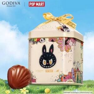 Godiva x Pop Mart Labubu tin with chocolate